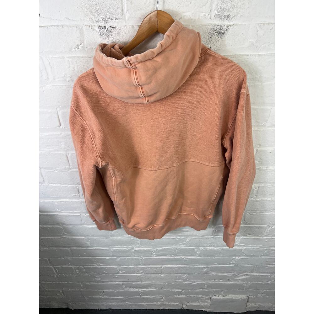 J. Crew Men's French Terry Pullover Hoodie Long Sleeve Stretch Orange Size Small - Picture 4 of 6